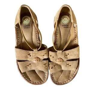 EARTH SHOE Gelron 2000 Huron Brown Leather Casual Sandals, size 8